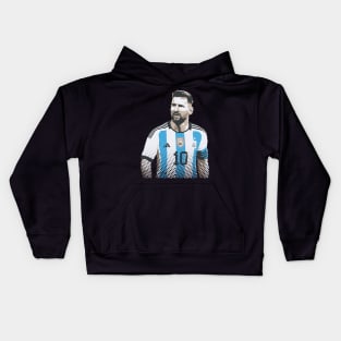 Messi Tribute - Lionel Soccer Player Goat Messi - Ronaldo Soccer Mbappe Messi Argentina Maradona Michael Jordan Inter Miami Ronaldinho Argentina Cristiano Ronaldo - 10 - Barcelona vs real Madrid - World Cup - Mundial de Futbol Kids Hoodie